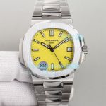 Swiss Replica Patek Philippe 5711 Yellow Face Stainless Steel Watch 40MM